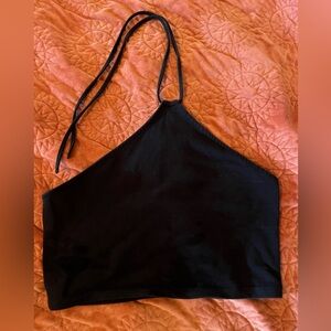 Urban Outfitters⚡️Black High Neck Halter Crop Top